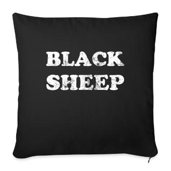 Black Sheep Vintage - Housse de coussin décorative 45 x 45 cm - noir - Devant