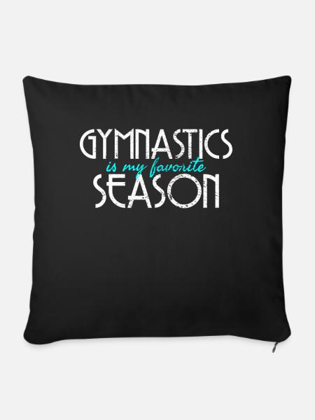 Gymnastik - Sofakissenbezug 45 x 45 cm - Schwarz