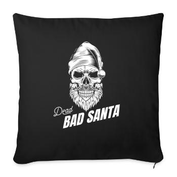 Dead Bad Santa Skull Schädel - Sofakissenbezug 45 x 45 cm - Schwarz - Vorne