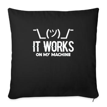 Programmierer Programmieren Coder Code Geschenk - Sofakissenbezug 45 x 45 cm - Schwarz - Vorne