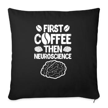 Neuroscience Psychology Coffee Gift - Sofa pillowcase 17,3'' x 17,3'' (45 x 45 cm) - black - Front