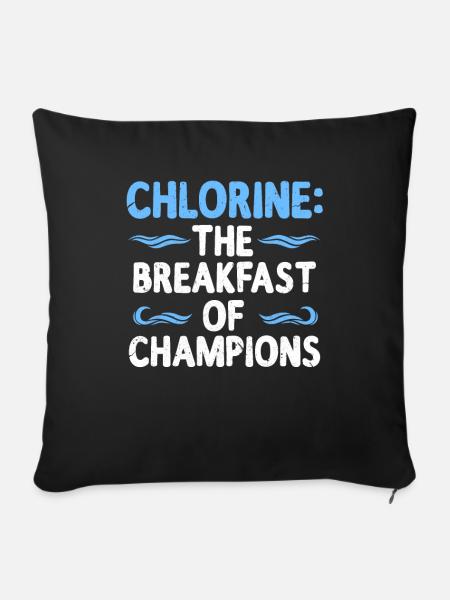 Schwimmen - Sofakissenbezug 45 x 45 cm - Schwarz