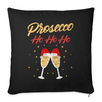 Christmas Prosecco Ugly Christmas - Sofa pillowcase 17,3'' x 17,3'' (45 x 45 cm) - black - Front