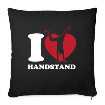 Handstand love - Sofakissenbezug 45 x 45 cm - Schwarz - Vorne