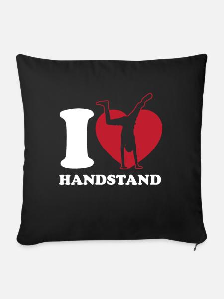 Handstand love - Sofakissenbezug 45 x 45 cm - Schwarz