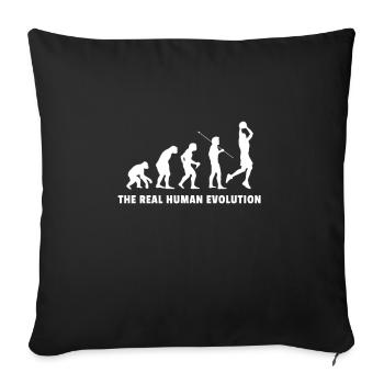 Basketball hoop evolution gift - Sofa pillowcase 17,3'' x 17,3'' (45 x 45 cm) - black - Front
