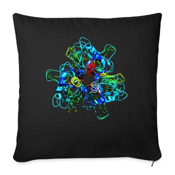 Native Tailspike Protein Molécule Bactériophage - Housse de coussin décorative 45 x 45 cm - noir - Devant