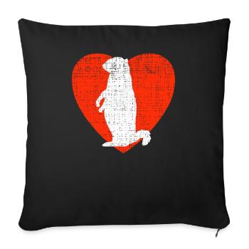 Heart For Woodchucks - Housse de coussin décorative 45 x 45 cm - noir - Devant