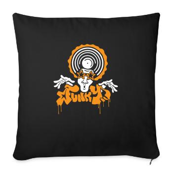 DJ Oldschool Funky - Sofa pillowcase 17,3'' x 17,3'' (45 x 45 cm) - black - Front