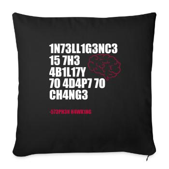 Wissenschaft Intelligent Wissenschaftler Geschenk - Sofakissenbezug 45 x 45 cm - Schwarz - Vorne