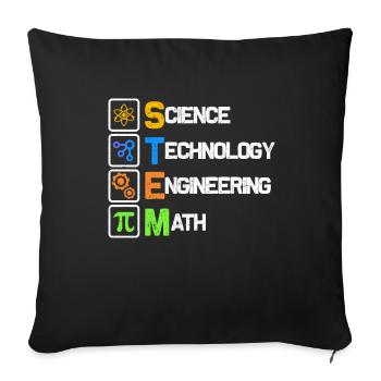 science - Housse de coussin décorative 45 x 45 cm - noir - Devant