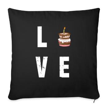 Cake Tart Tart Baking Baker Pastry Cake - Sofa pillowcase 17,3'' x 17,3'' (45 x 45 cm) - black - Front
