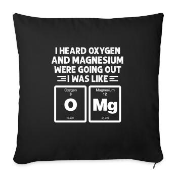 chimie - Housse de coussin décorative 45 x 45 cm - noir - Devant