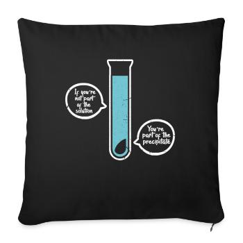 Chemistry science physics science laboratory gift - Sofa pillowcase 17,3'' x 17,3'' (45 x 45 cm) - black - Front