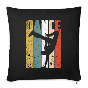 Breakdance Breakdancer - Sofakissenbezug 45 x 45 cm - Schwarz - Vorne