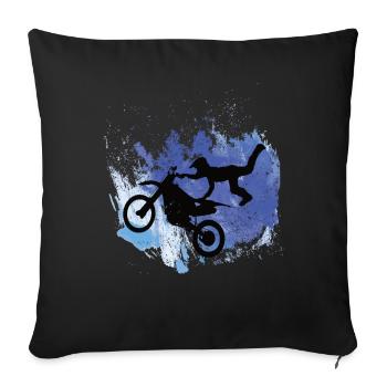 Motorcross Freestyle Freestyle Motocross Motorcycle - Sofa pillowcase 17,3'' x 17,3'' (45 x 45 cm) - black - Front