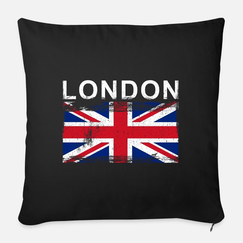 London, England - Sofakissenbezug 45 x 45 cm - Schwarz