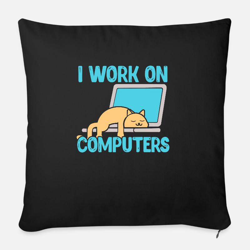 Programmierer Computer Code Informatik Geschenk - Sofakissenbezug 45 x 45 cm - Schwarz