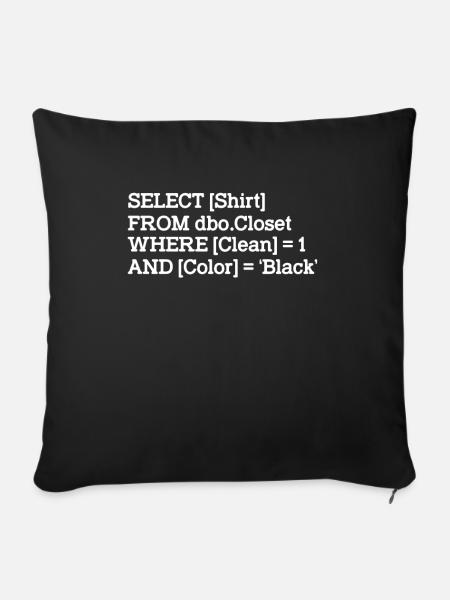 Programmierer Code Coder Programmieren Geschenk - Sofakissenbezug 45 x 45 cm - Schwarz