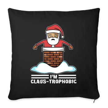 Weihnachtsmann Schornstein Im Claus-trophobic - Sofakissenbezug 45 x 45 cm - Schwarz - Vorne