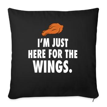 Chicken wings chicken chicken fried chicken - Sofa pillowcase 17,3'' x 17,3'' (45 x 45 cm) - black - Front