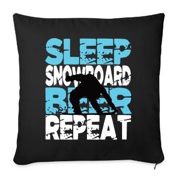 Snowboard Snowboarder Wintersport Snowboard - Sofa pillowcase 17,3'' x 17,3'' (45 x 45 cm) - black - Front