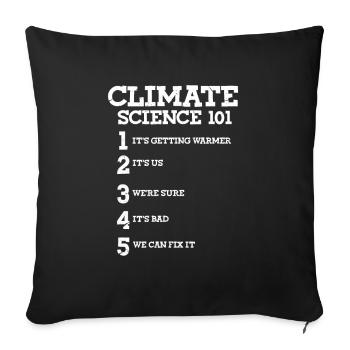 Le changement climatique - Housse de coussin décorative 45 x 45 cm - noir - Devant