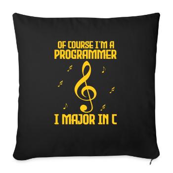 Programmierer Code Informatik Coder Programmieren - Sofakissenbezug 45 x 45 cm - Schwarz - Vorne