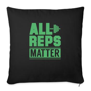 Weightlifter dumbbell - Sofa pillowcase 17,3'' x 17,3'' (45 x 45 cm) - black - Front