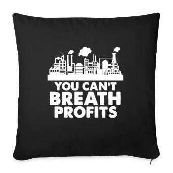 environmental Protection - Sofa pillowcase 17,3'' x 17,3'' (45 x 45 cm) - black - Front