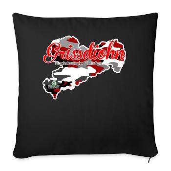 Grissdiohn - Christian - Säggsch - Housse de coussin décorative 45 x 45 cm - noir - Devant