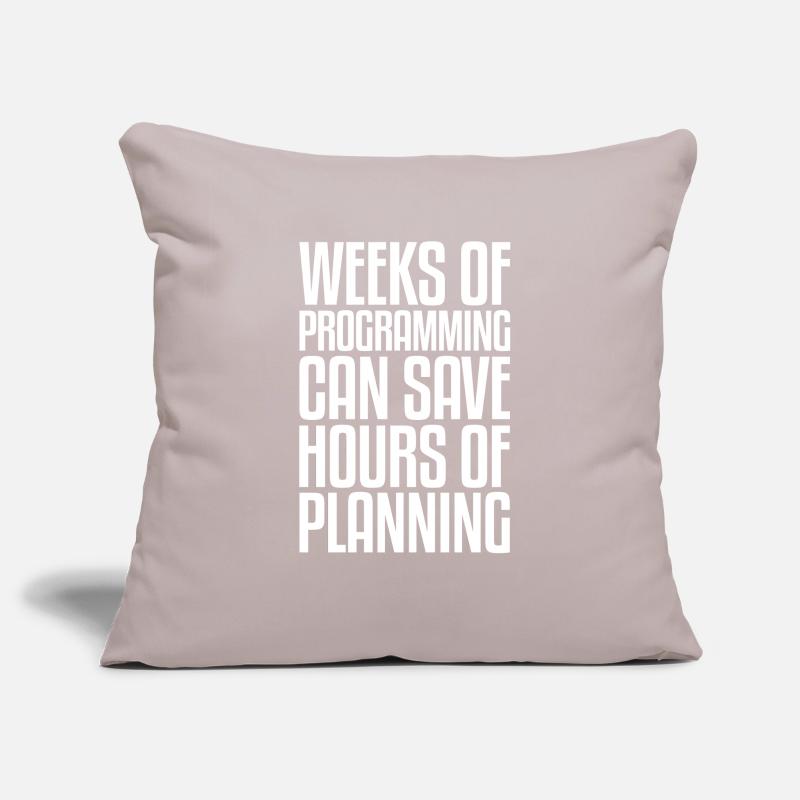 Semaines de programmation | Programmeur informatique IT Housse de coussin décorative 45 x 45 cm