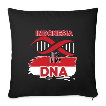 Indonesia is in my DNA - Sofa pillowcase 17,3'' x 17,3'' (45 x 45 cm) - black - Front