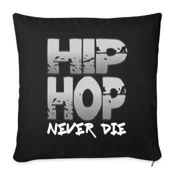 Hip Hop - Sofa pillowcase 17,3'' x 17,3'' (45 x 45 cm) - black - Front