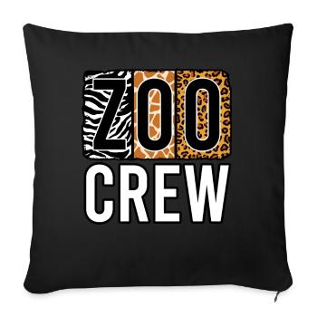 Équipage du zoo - Housse de coussin décorative 45 x 45 cm - noir - Devant