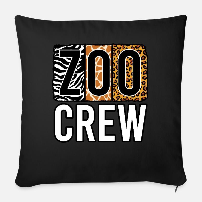 Zoo Crew - Sofakissenbezug 45 x 45 cm - Schwarz
