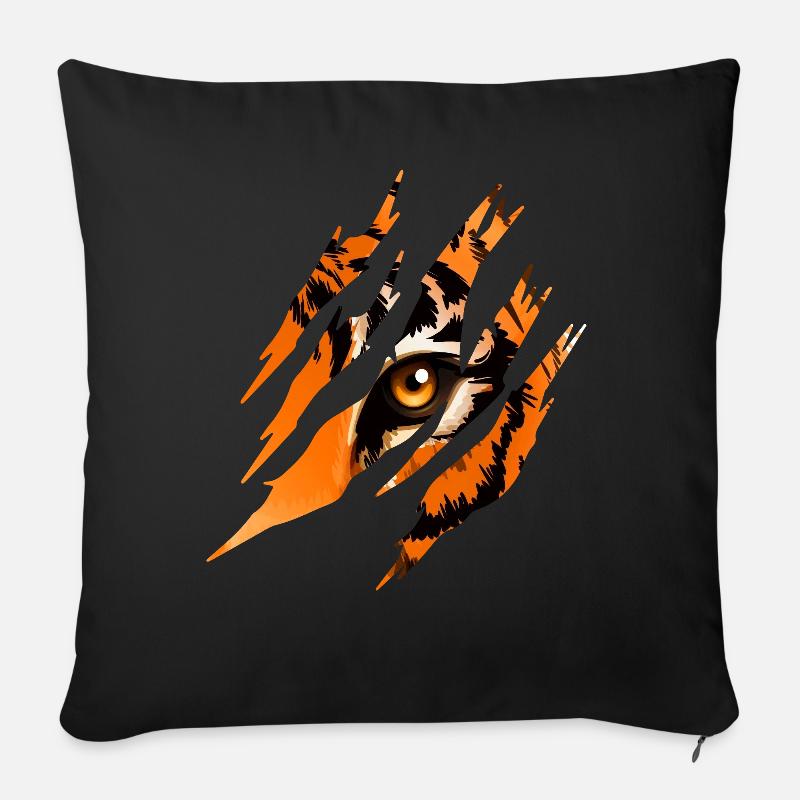 Tiger Eye - Sofakissenbezug 45 x 45 cm - Schwarz