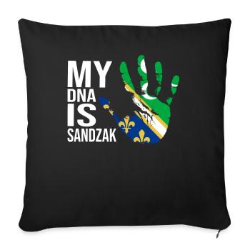 Sandzak, My DNA Is Sandzak, Sandzak Flag - Housse de coussin décorative 45 x 45 cm - noir - Devant