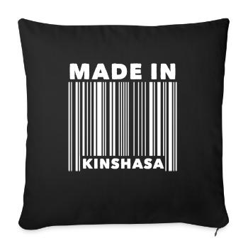 Kinshasa Kongo Congo Afrika Africa Geschenk - Sofakissenbezug 45 x 45 cm - Schwarz - Vorne