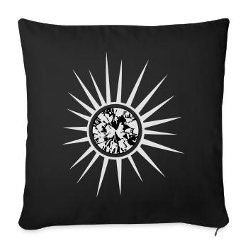 Diamant Sonne Sommer - Sofakissenbezug 45 x 45 cm - Schwarz - Vorne