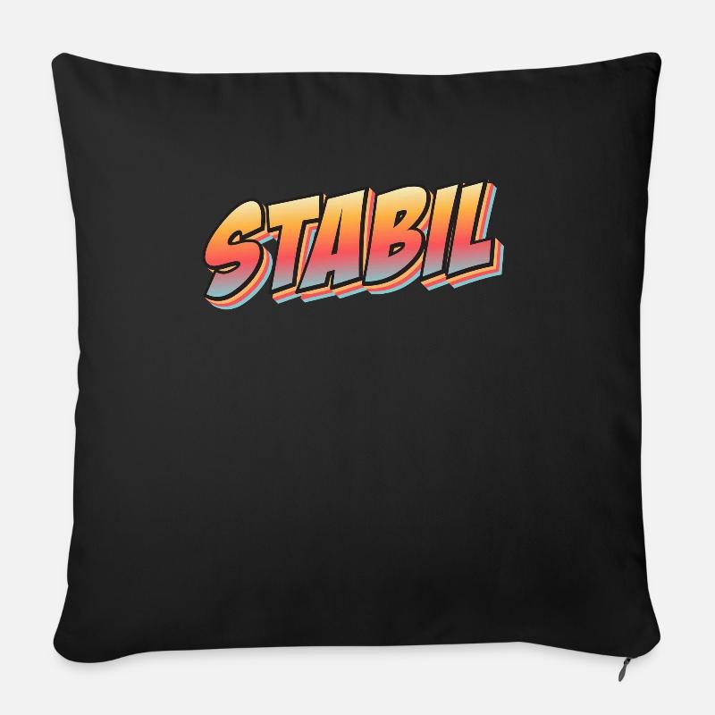 Stabil Comic - Sofakissenbezug 45 x 45 cm - Schwarz