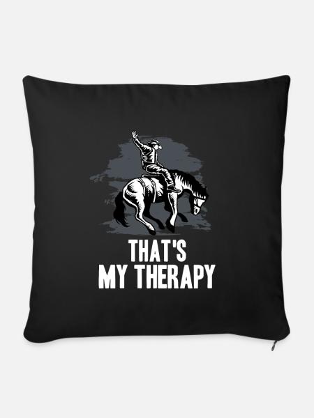 Western Reiten - Sofakissenbezug 45 x 45 cm - Schwarz