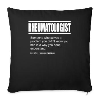 Funny Description Tee Rheumatologist Edition - Sofa pillowcase 17,3'' x 17,3'' (45 x 45 cm) - black - Front