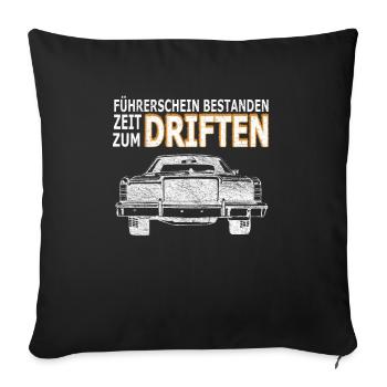 Führerschein - Sofakissenbezug 45 x 45 cm - Schwarz - Vorne