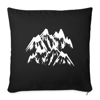 Mountain Nature Mountains Mountains - Sofa pillowcase 17,3'' x 17,3'' (45 x 45 cm) - black - Front