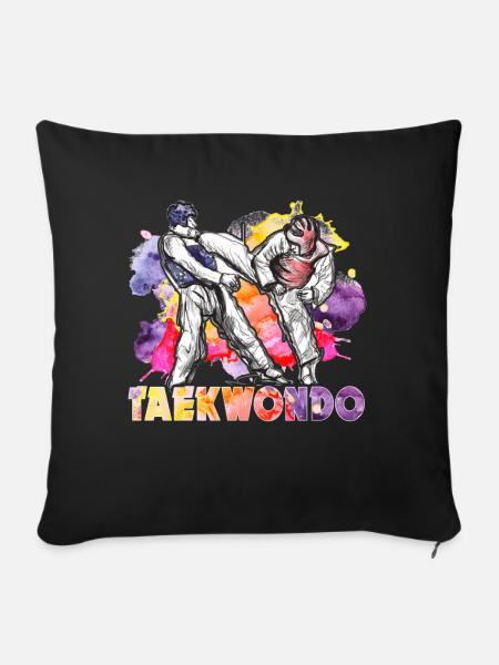 Taekwondo Taekwondo Bunt - Sofakissenbezug 45 x 45 cm - Schwarz