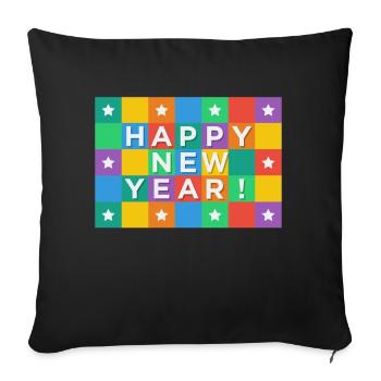 New Years Eve, New Year, New Year's Day, gift - Sofa pillowcase 17,3'' x 17,3'' (45 x 45 cm) - black - Front