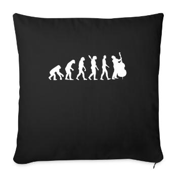 Evolution double bass - Sofa pillowcase 17,3'' x 17,3'' (45 x 45 cm) - black - Front