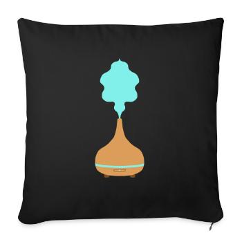 Aroma Diffuser / Fragrance Lamp / Room Humidifier - Sofa pillowcase 17,3'' x 17,3'' (45 x 45 cm) - black - Front