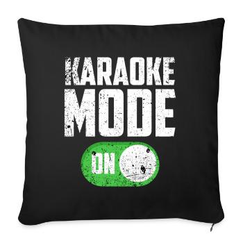 Karaoke - Sofa pillowcase 17,3'' x 17,3'' (45 x 45 cm) - black - Front